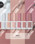 Nude Rubber Base Gel - Set of 6 Colors