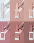 Nude Rubber Base Gel - Set of 6 Colors