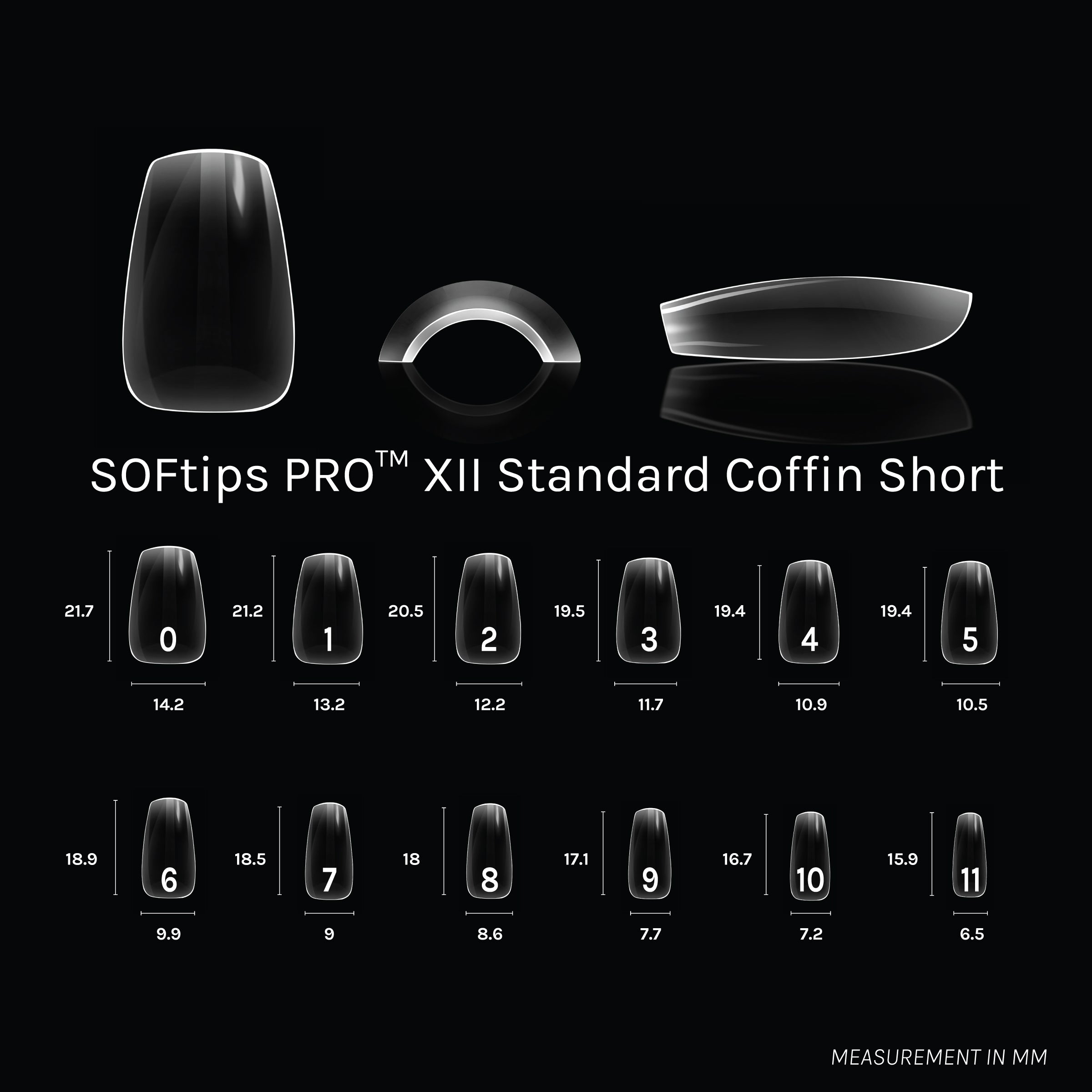 SOFtips™ Full Cover Nail Tips - Standard Coffin Short