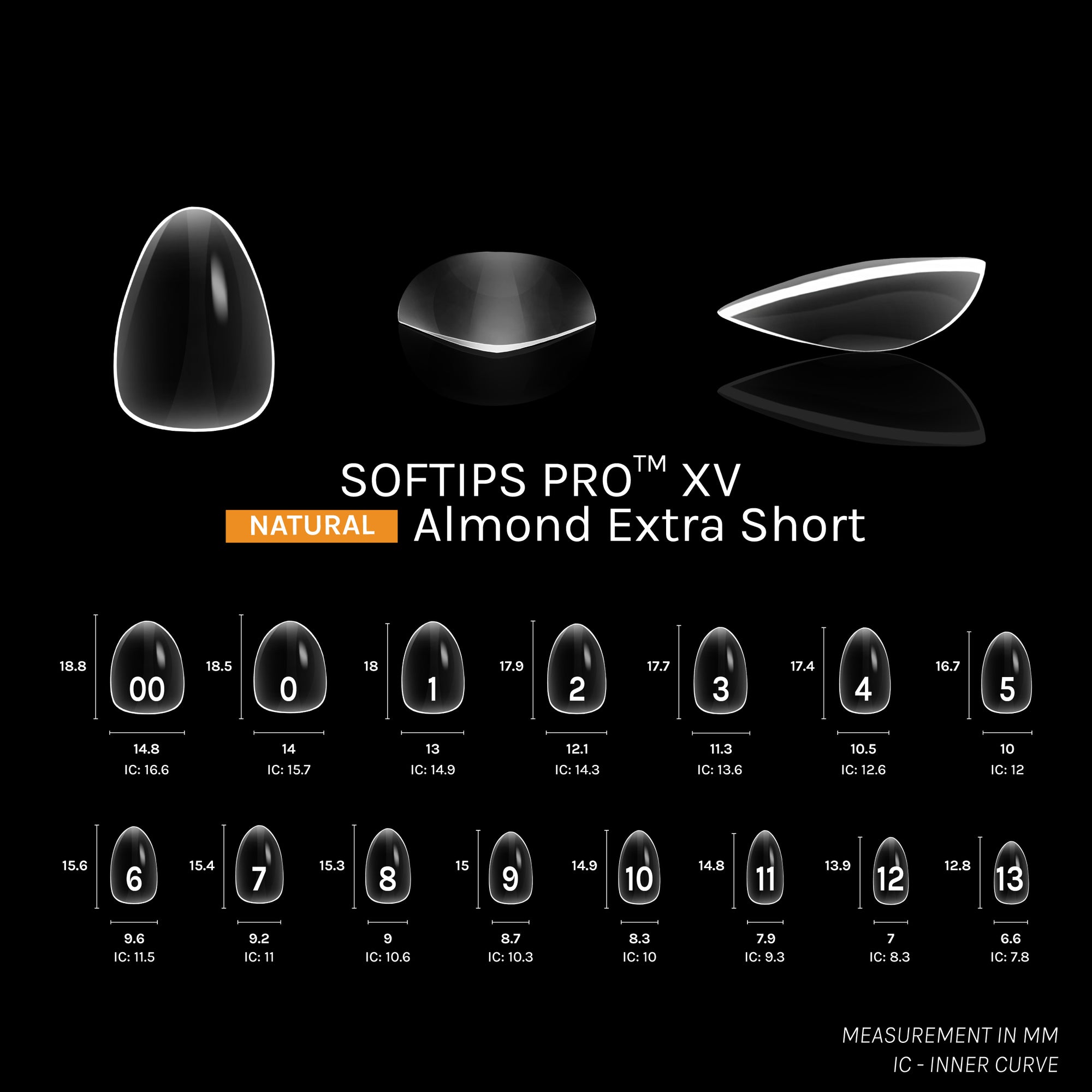 SOFTIPS PRO™ XV NATURAL - ALMOND EXTRA SHORT