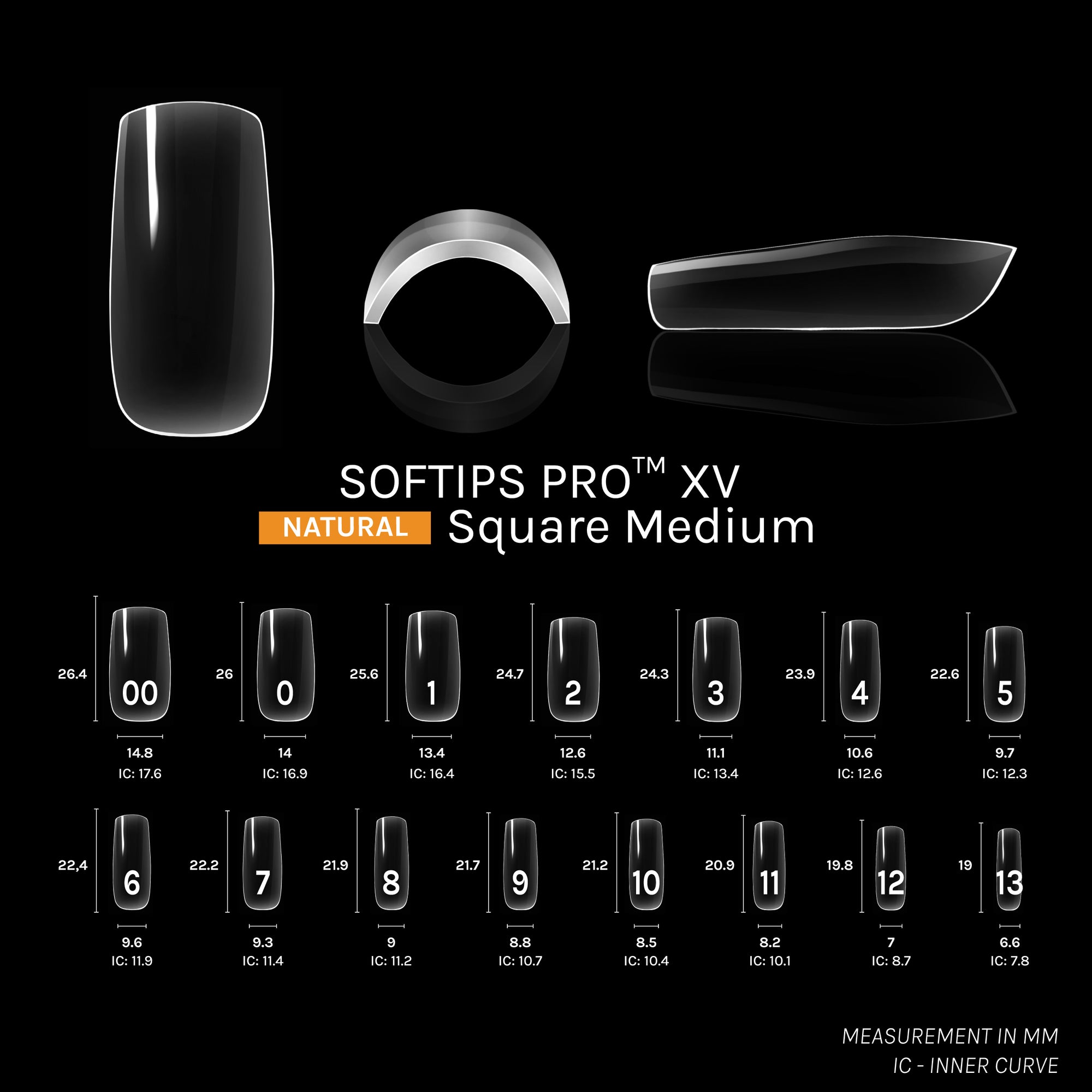 SOFTIPS PRO™ XV NATURAL - SQUARE MEDIUM