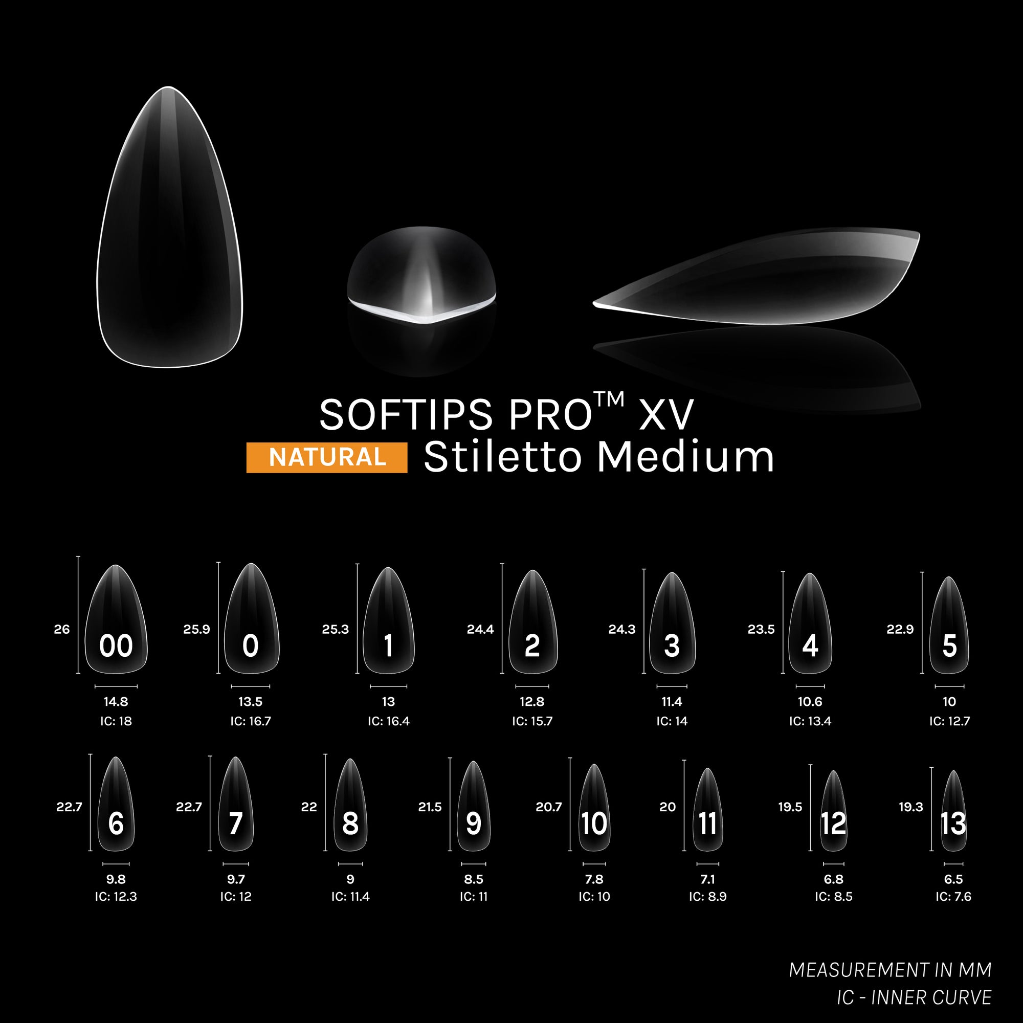 SOFTIPS PRO™ XV NATURAL - STILETTO MEDIUM