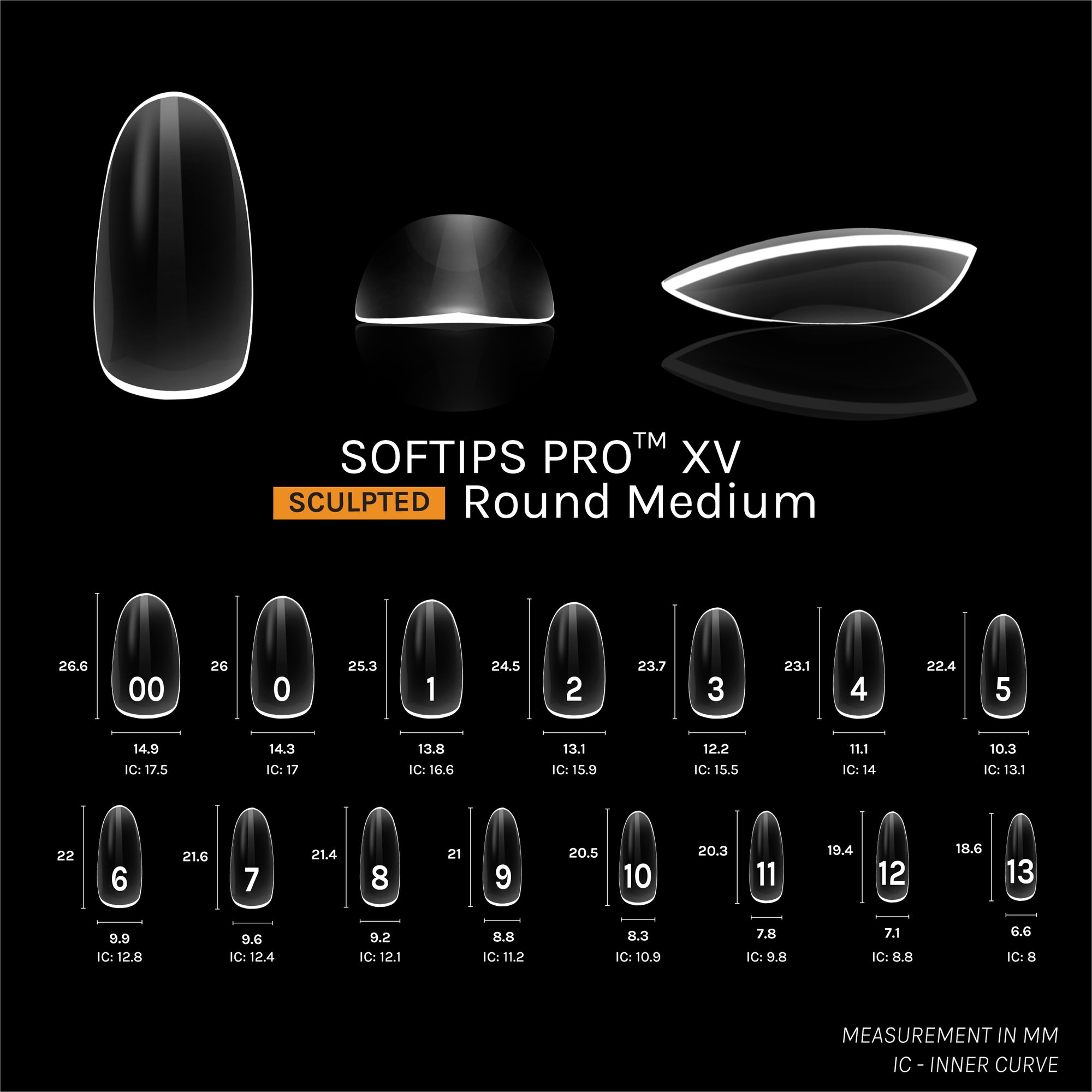 SOFTIPS PRO™ XV SCULPTED - ROUND MEDIUM