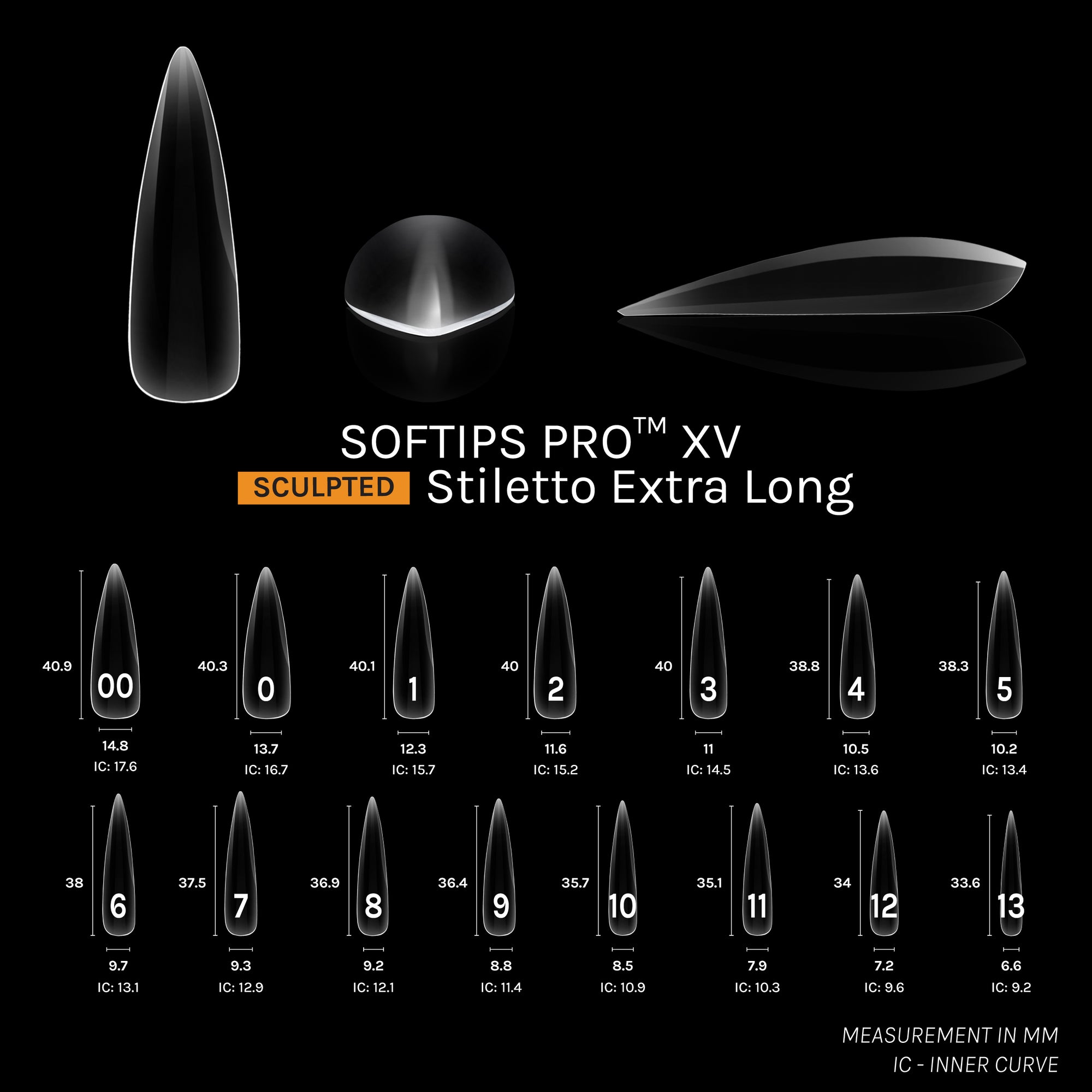 SOFTIPS PRO™ XV SCULPTED - STILETTO EXTRA LONG