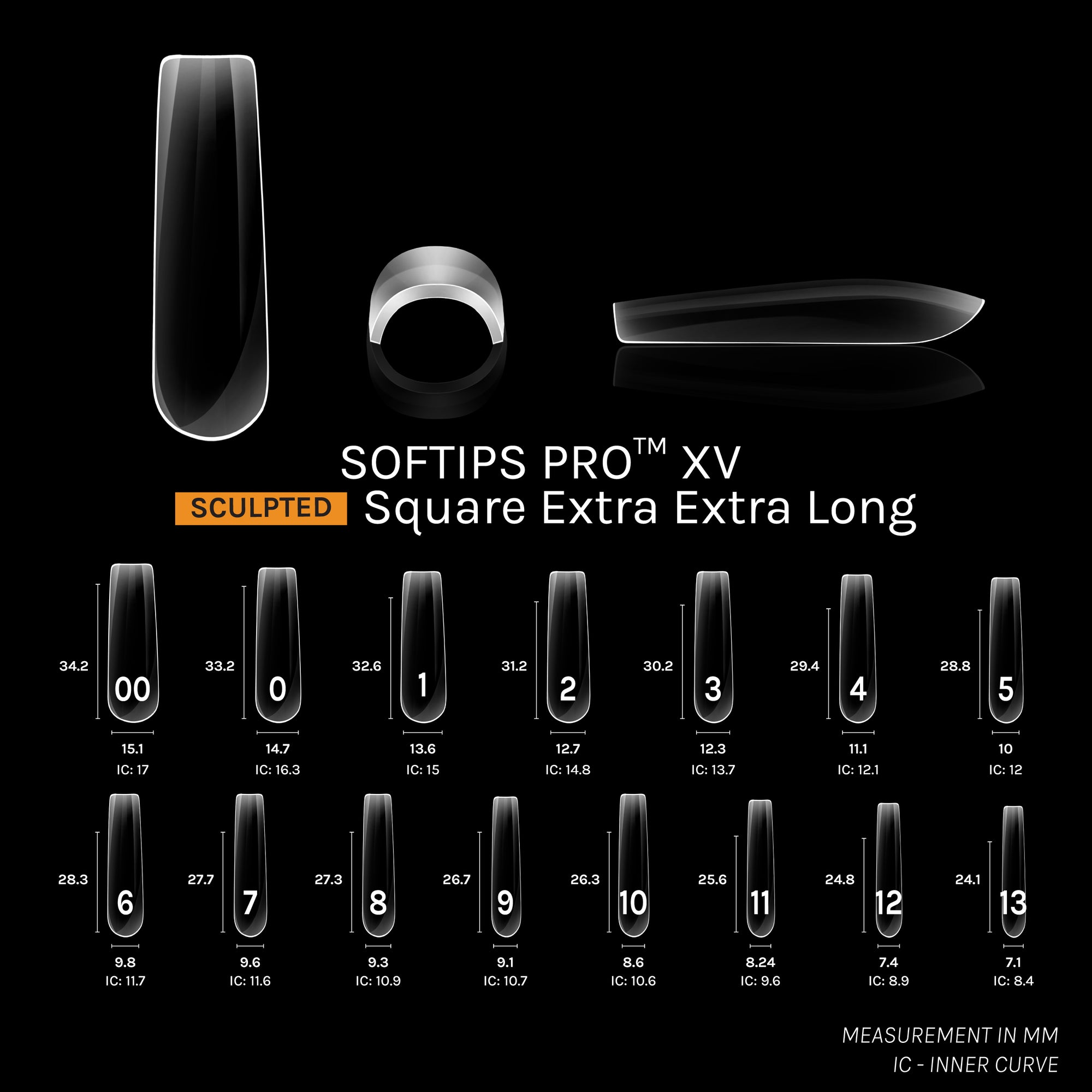 SOFTIPS PRO™ XV SCULPTED - SQUARE EXTRA EXTRA LONG