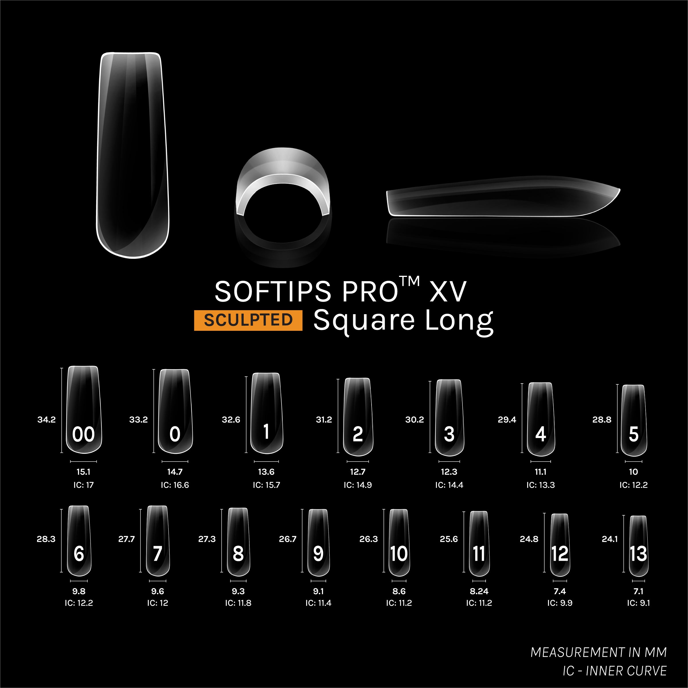 SOFTIPS PRO™ XV SCULPTED - SQUARE LONG – SOFGEL